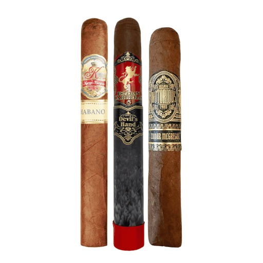 Ash Oak sampler pack Karen Berger Habano Toro Esteban Carrera Devils Hand Corojo Notorious Conor McGregor Double Robusto boutique cigar sampler