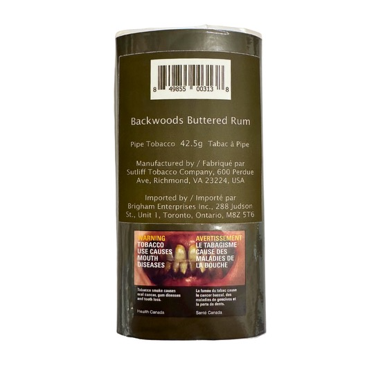 Backwoods Buttured Rum 50g Pipe Tobacco
