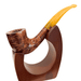 Brigham Northern Lights Klondike Yellow 47 bent billiard pipe polished briar with yellow acrylic stem premium tobacco pipe Canada