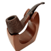 Brigham System Red Sand 36 bent apple briar pipe Rock Maple Insert Canadian pipe sandblast rusticated