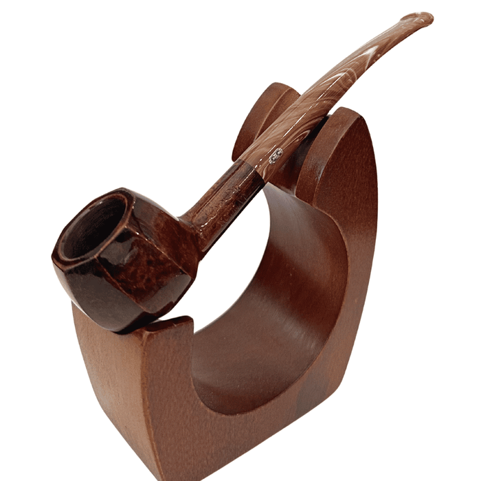 Chacom Nougat 1245 French briar pipe hexagonal bowl prince shape Saint-Claude handcrafted lightweight pipe made in France