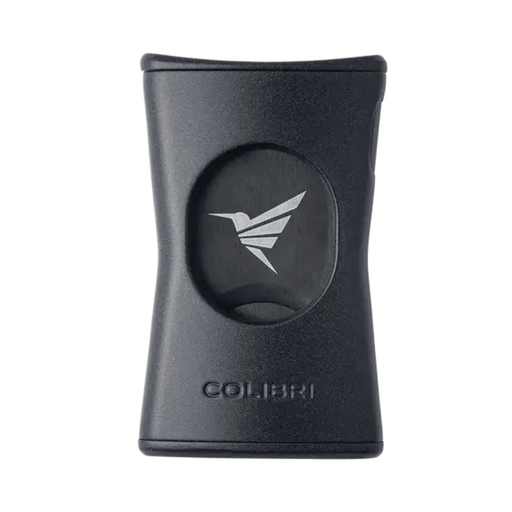 Colibri Slim Cutter in matte black, featuring a slim profile, stainless steel blade and Colibri hummingbird logo displayed on a white background.