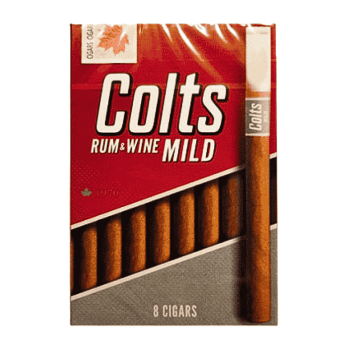 Colts Rum and Wine tipped cigars mild flavored cigarillos rum wine vanilla 8 pack Canadian cigars affordable smoke