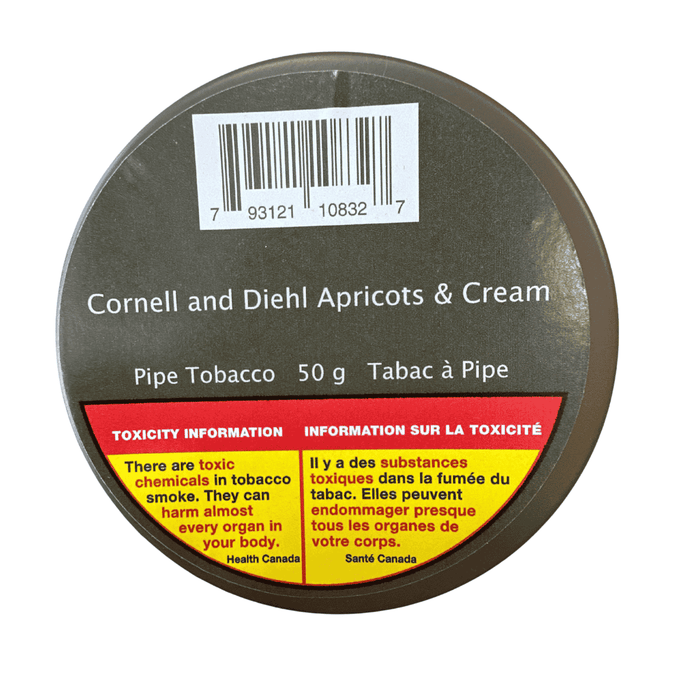 Cornell and Diehl Apricots and Cream Pipe Tobacco 50g tin aromatic blend
