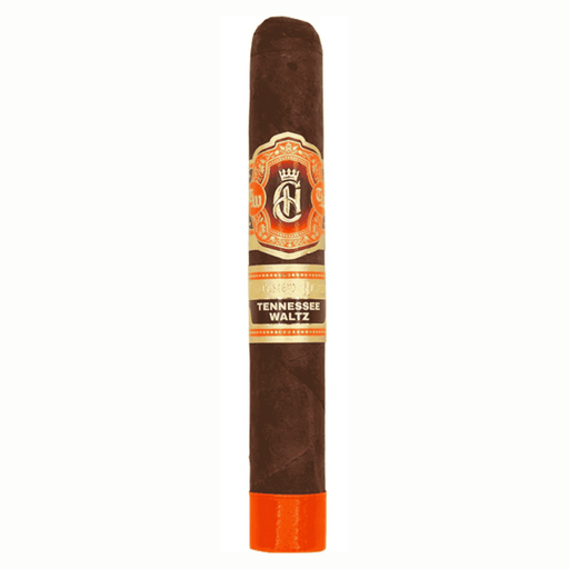 Crowned Heads Tennessee Waltz Robusto cigar with dark Connecticut Broadleaf Maduro wrapper, orange and gold band