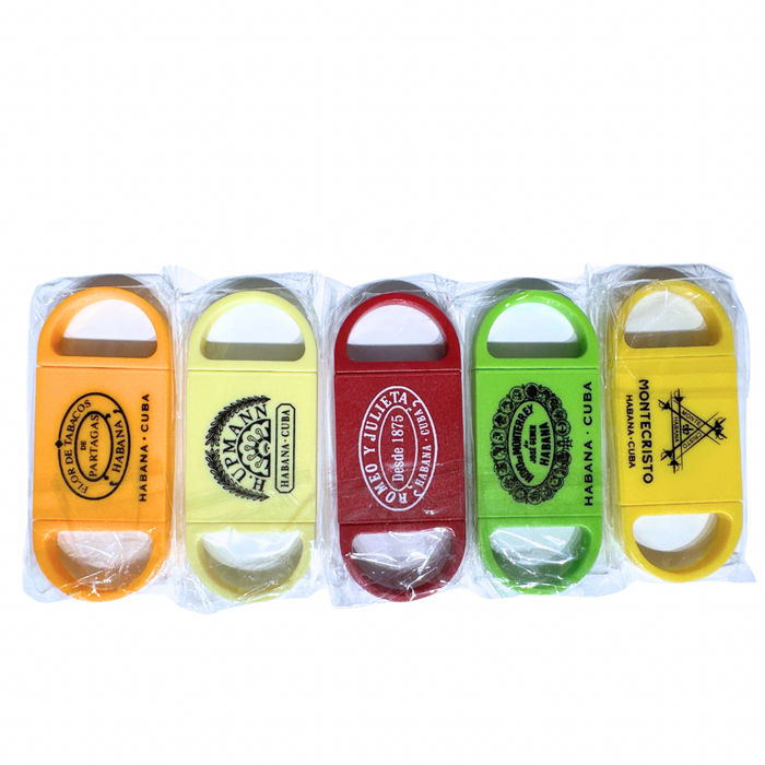 Plastic Cuban Cigar Cutters (Upmann, Montecristo, Partagas, Romeo) Smoke Master Cigars