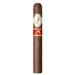 A single Davidoff Year of the Horse cigar standing upright on a white background. It features Davidoff’s classic white-and-gold primary band near the top and a red-and-gold secondary band with a stylized horse emblem. The wrapper is smooth, medium-brown and evenly rolled.