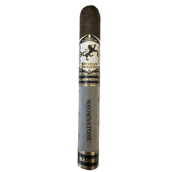 Esteban Carreras Mr Brownstone Maduro Toro cigar with Connecticut Broadleaf wrapper, 6x52 medium to full-bodied premium Nicaraguan cigar