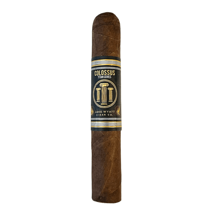 Jake Wyatt Titan Series Colossus robusto cigar with oscuro wrapper, notes of earth cocoa and spice