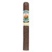 Karen Berger 25th Anniversary by AJ Fernandez Toro cigar standing upright against a white background, showcasing its dark brown Ecuadorian Habano wrapper and detailed gold, blue, and white band with the Karen Berger crest and “25th Anniversary” label