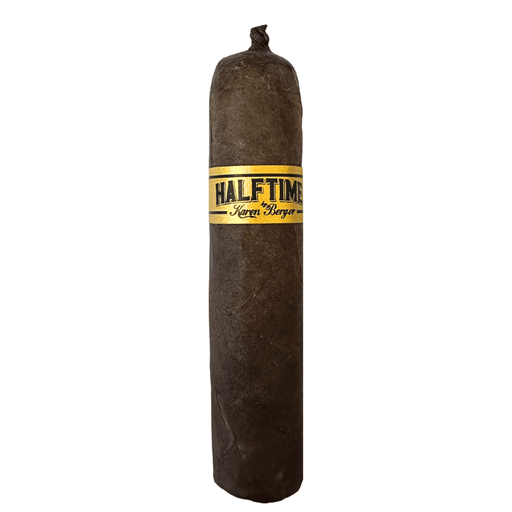 Karen Berger Halftime Maduro 4x60 limited edition Ecuadorian Habano Maduro wrapper Sumatra binder Nicaraguan filler closed foot pigtail boutique cigar Esteli