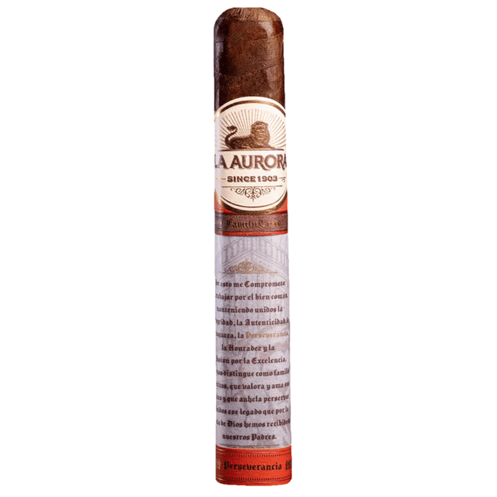 La Aurora Family Creed Perseverancia box pressed Pennsylvania Broadleaf wrapper Mexican San Andres binder Dominican Republic full bodied premium cigar