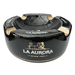 La Aurora ceramic cigar ashtray black gold accent four cigar rest lion crest premium cigar ashtray since 1903