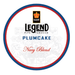 Legend Plumcake Navy Blend pipe tobacco tin with white blue and red label