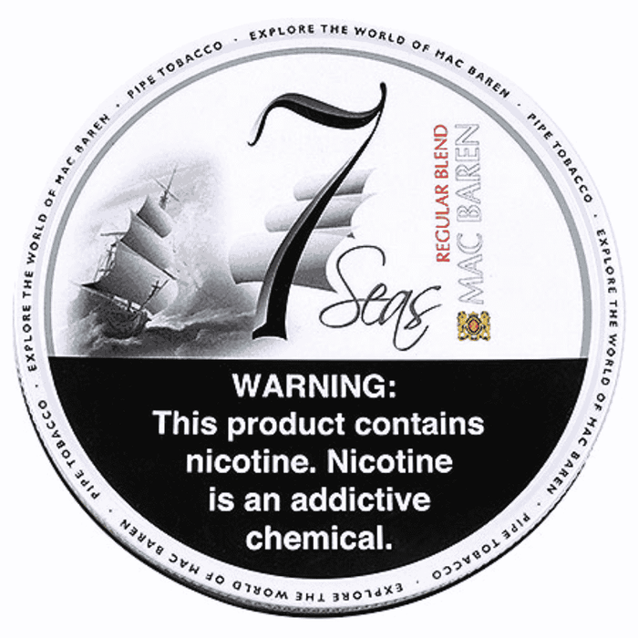 Mac Baren 7 Seas White Regular Blend pipe tobacco Virginia Burley Black Cavendish vanilla chocolate mild aromatic pipe tobacco