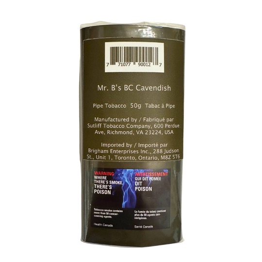 Mr. B's BC Cavendish 50g Pipe Tobacco