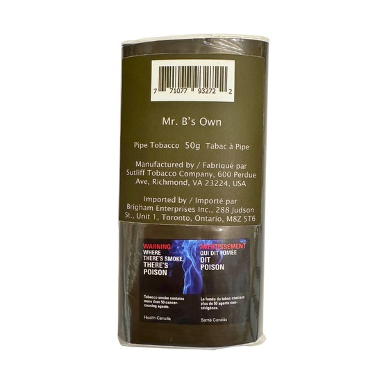 Mr. B's Own 50g Pipe Tobacco — Smoke Master Cigars