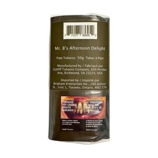 b's tobacco Mr. B's Afternoon Delight 50g Pipe Tobacco — Smoke Master Cigars b's tobacco Mr. B's Afternoon Delight 50g Pipe Tobacco — Smoke Master Cigars