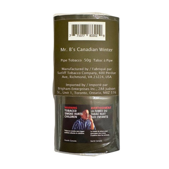 Mr. B's Canadian Winter 50g Pipe Tobacco