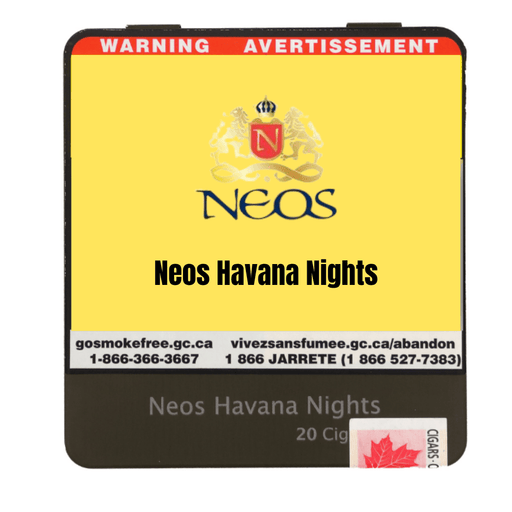 Neos Mini Havana Nights cigar wrapped in Java Besuki leaf with 50% Cuban reserve tobacco blend