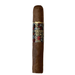 Perdomo Fresco Robusto cigar with dark brown wrapper and black, red, and gold band featuring the Perdomo logo, standing upright against a white background.