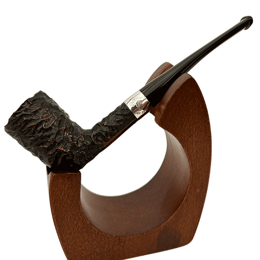 Peterson Donegal Rocky briar tobacco pipe bent stem nickel band