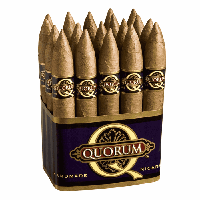 Quorum Classic Torpedo cigars in bundle packaging displayed on white background
