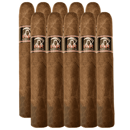 Rage Habano 10 Pack Cigars Gordo, Standing upright with a white background