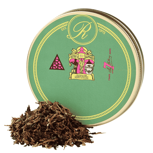 Rattray's Red Rapparee pipe tobacco 50g tin established 1903 Scottish blend green and gold