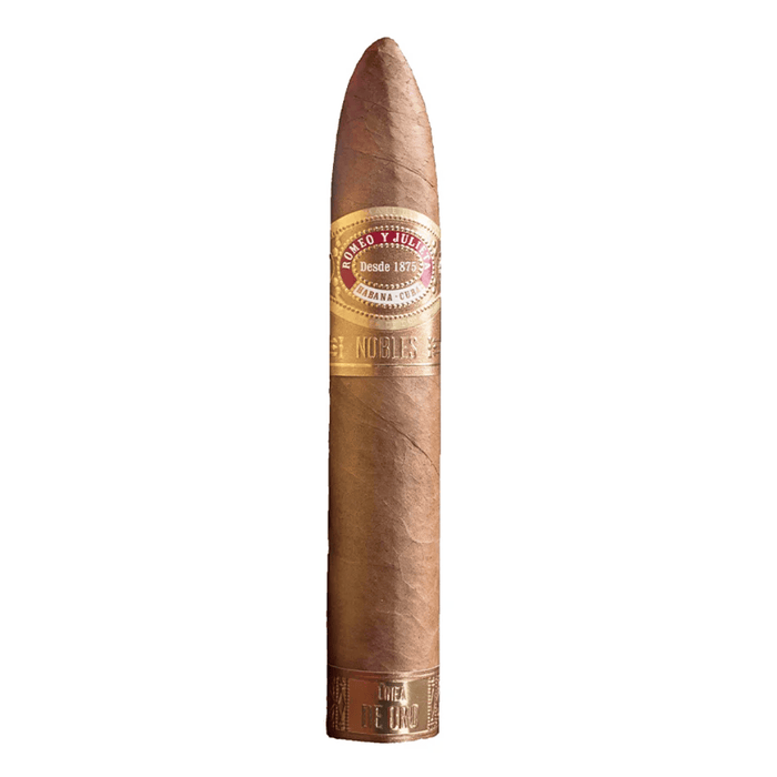 The Nobles is one-third of Romeo y Julieta’s golden gift to the cigar world—launched in 2020 to mark the brand’s epic 145th anniversary. As part of the exclusive Línea de Oro (Golden Line), this standout Cuban cigar blends heritage with modern intensity.