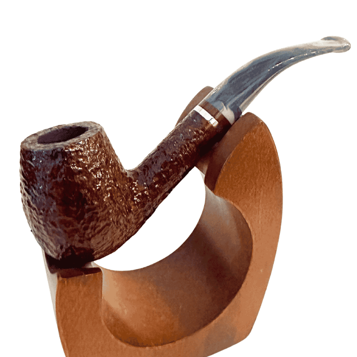 Savinelli Lunaria Rustic 670 Italian briar bent billiard burgundy rusticated 6mm filter pipe 2026 new release