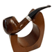 Savinelli Trevi Smooth 626 Italian briar bent Apple pipe 6mm filter chestnut finish nickel band Italian handmade pipe