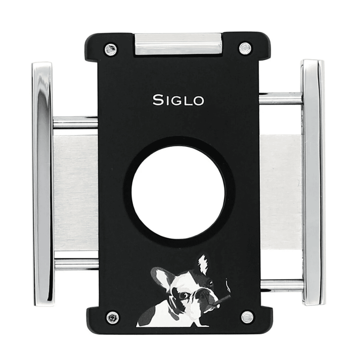 siglo dog in black cigar cutter french bulldog guillotine