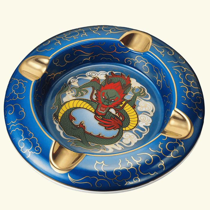siglo year of the dragon cigar ashtray gold bone china
