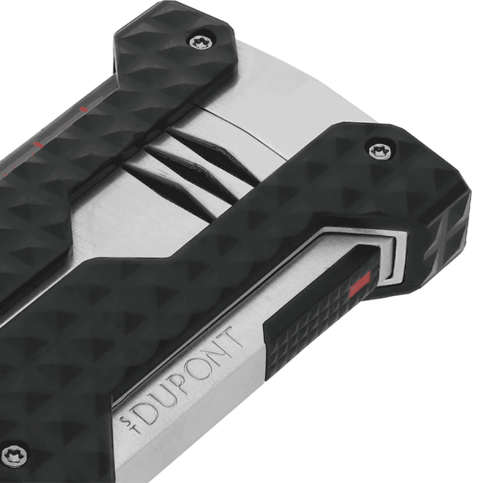 St Dupont Windproof Brushed Lighter Chrome