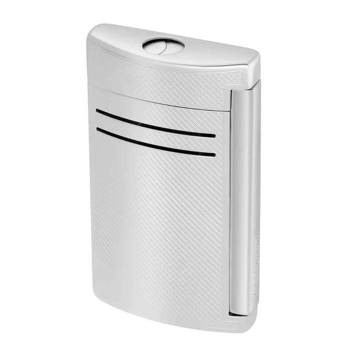 St Dupont MaxiJet Lacquered Lighter Silver