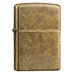 Zippo 201FB Antique Brass windproof lighter vintage style brass finish refillable metal lighter made in USA