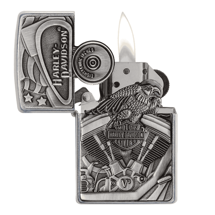 Zippo 29266 Harley Motor Flag Emblem