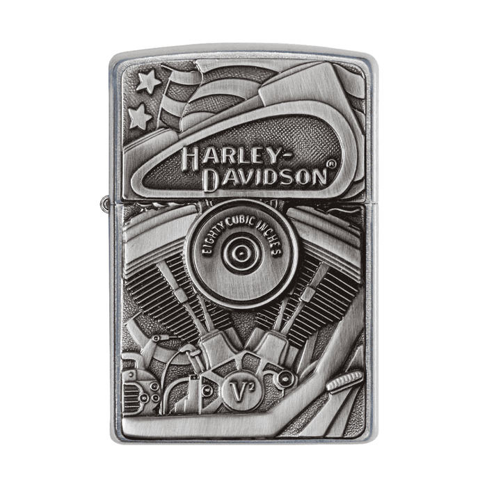 Zippo 29266 Harley Motor Flag Emblem