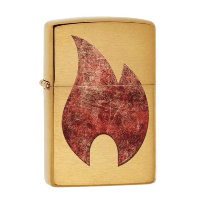 Zippo 29878 Brushed Brass Flame