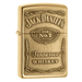Zippo Jack Daniels brass emblem lighter Old No 7 Tennessee Whiskey design windproof refillable lighter made in USA