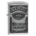 Zippo Jack Daniels chrome emblem lighter Old No 7 Tennessee Whiskey design silver windproof refillable lighter made in USA