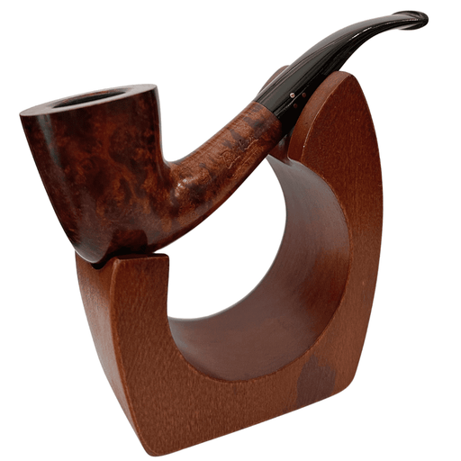 Brigham Mountaineer 3 Dot pipe 47 bent billiard smooth briar tobacco pipe rich grain black stem premium smoking pipe
