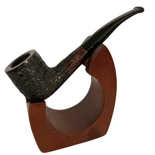 Brigham Voyageur 1 Dot pipe 54 bent Dublin briar tobacco pipe rusticated finish black stem classic smoking pipe