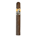 Foundation Olmec Maduro Robusto cigar with a dark Mexican San Andrés Maduro wrapper and yellow black band displayed upright on a plain white background.