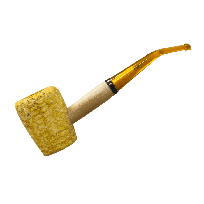 Missouri Meerschaum classic corncob pipe with bent or straight stem