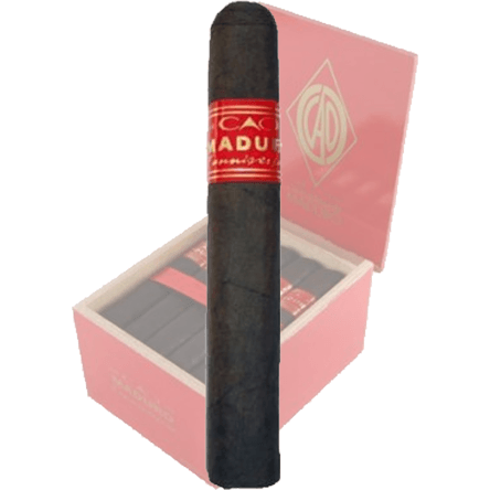 CAO Maduro features dark, maduro tobacco wrapped around a blend of outstanding tobaccos to produce an exceptional smoke with a lavish finish.