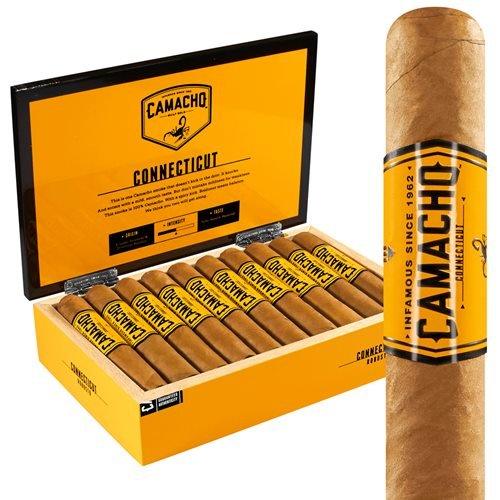 The Camacho Connecticut Cigar is a smooth, mild to medium bodied cigar that delivers a spicy, yet mild-mannered smoking experience. Comprised of a Connecticut Shade wrapper grown in Ecuador, a Honduran binder and Dominican/Honduran long filler tobacco, this cigar is the tamest Camacho to date.