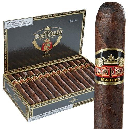 In homage to the original Don Tomás blend, Don Tomás Maduro features Honduran and Nicaraguan filler tobaccos, imparted with the sweet richness of a Connecticut Maduro binder and wrapped in bold Connecticut Broadleaf. Don Tomás Maduro is a tale of two cities: rich and creamy, with just the right touch of sweetness.